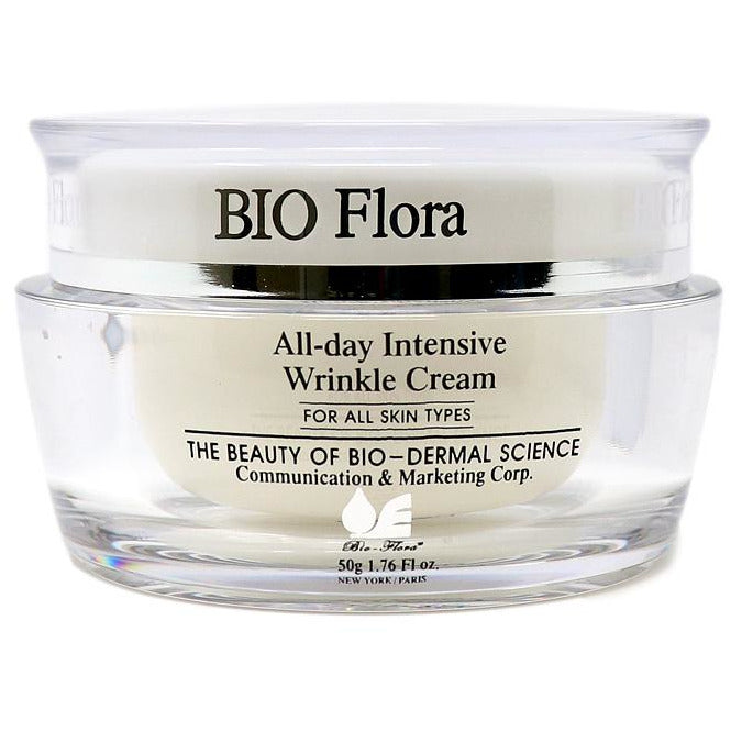 Bio Flora All Day Intensive Wrinkle Cream For All Skin Types 50g 1.76oz 6 Month Treatment